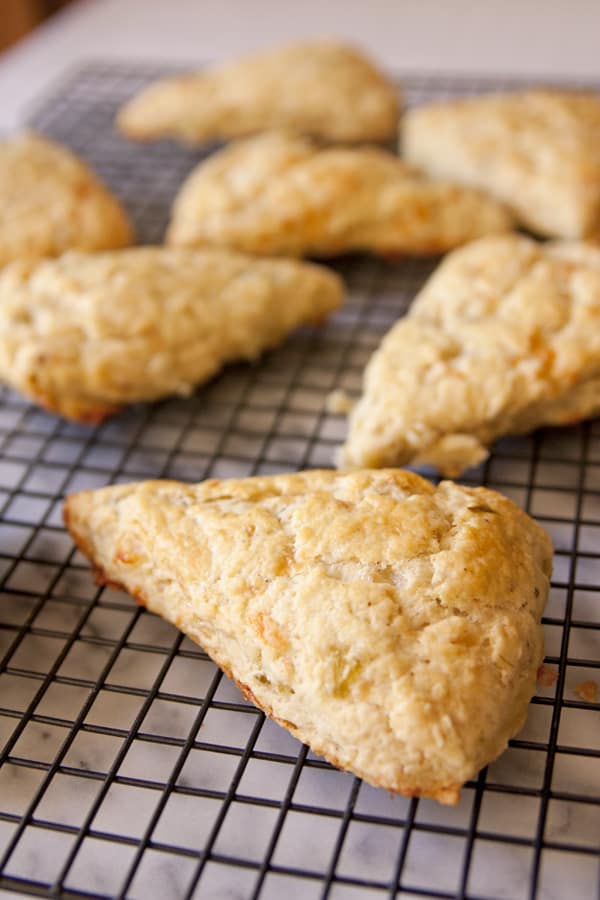 Cheddar and Green Chile Scones