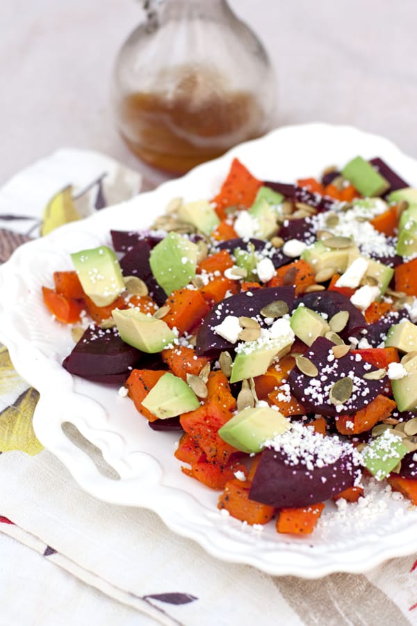 Roasted Butternut Squash and Beet Salad