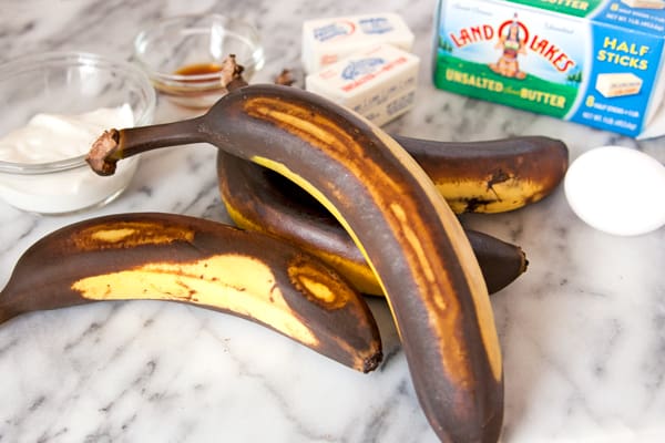 banana bread ingredients ripe bananas