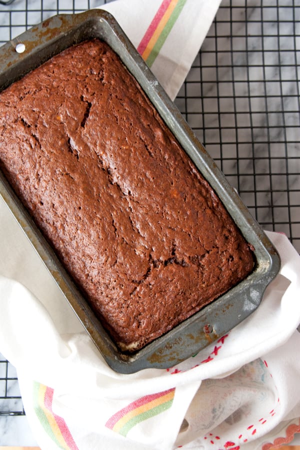 rich and moist banana bread made with Mexican chocolate 