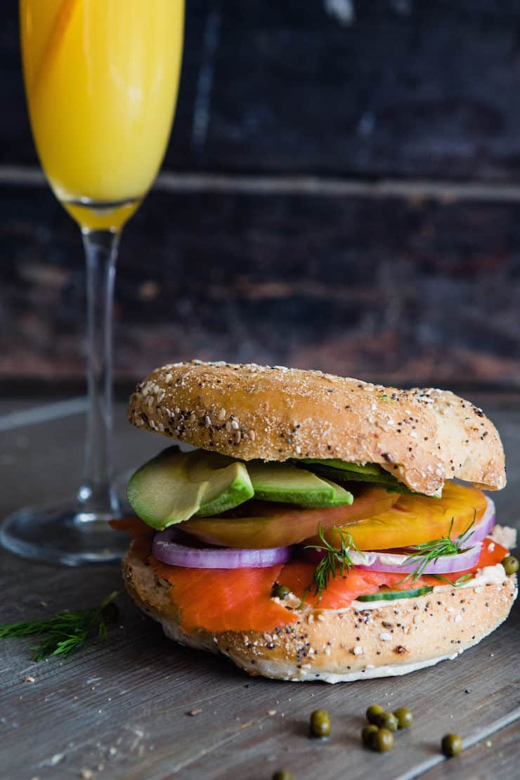 mimosa and bagel