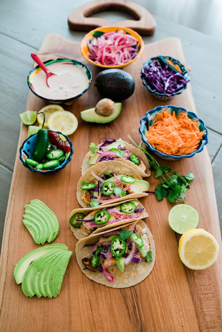 Taco party with plenty of delicious sides to choose from